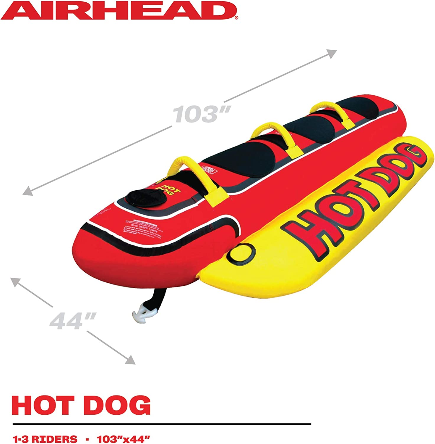 Airhead Hot Dog Towable 3 Person Inflatable