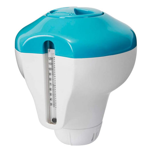 2-in-1 Floating Chlorine Dispenser with Thermometer