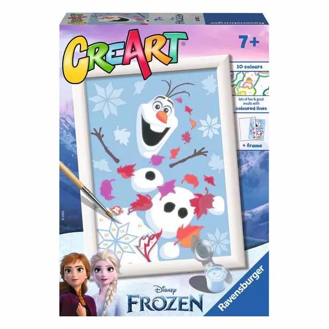 CreArt Paint by Numbers - Disney Frozen Cheerful Olaf