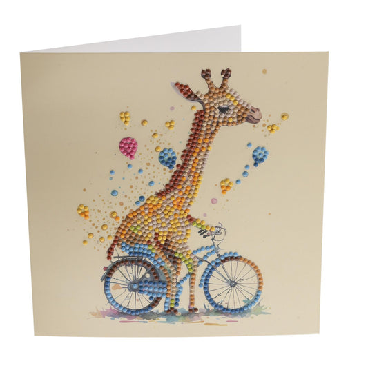 Giraffe 18x18cm Crystal Art Card