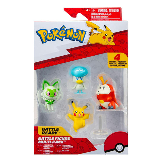 Pokémon Paldea Starters (Sprigatito, Fuecoco and Quaxly) and Pikachu Battle Figure 4-Pack