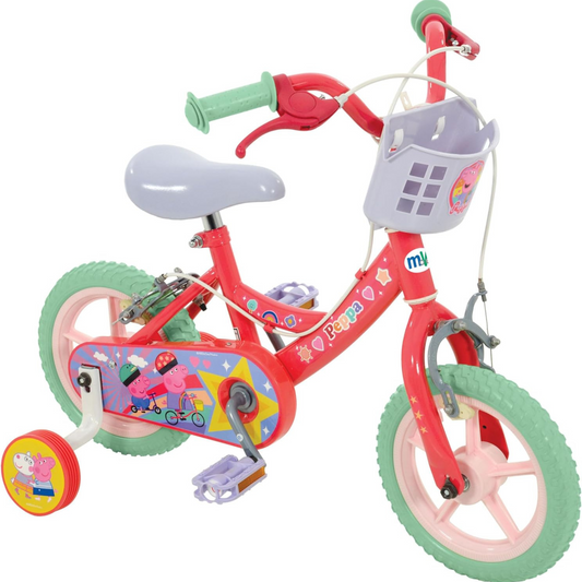 Peppa Pig 12 Inch Bike Toys Officially Licensed Kids Bike with Stabilisers