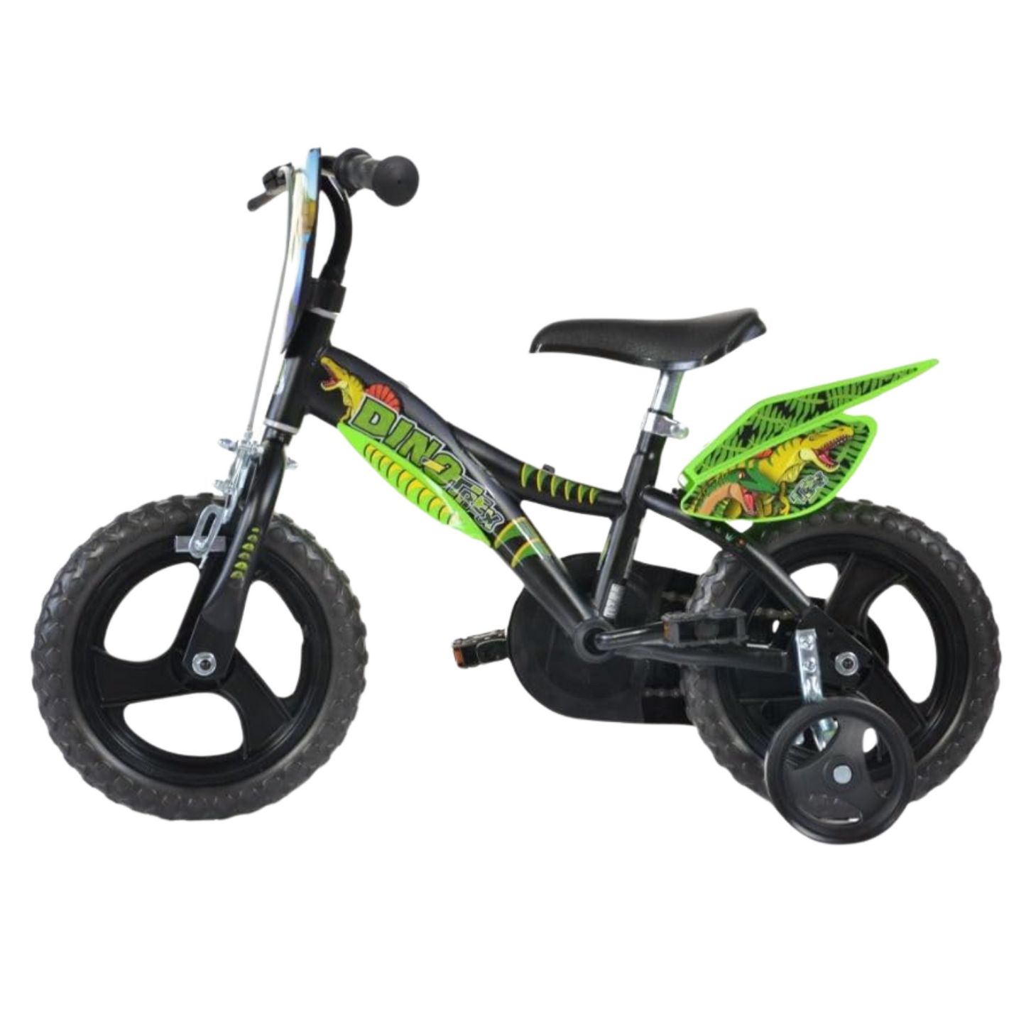 Dino Bikes Kids' Bicycle Dinosaur Green 16" With Stabliliser Brake Sports Bike