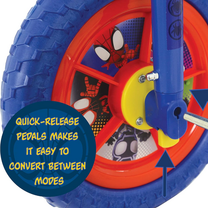 Marvel And His Amazing Friends Swtich It Multi Character 2in1 10" Training Bike Multi-coloured