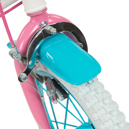 Toimsa Paw Patrol Skye and Everest, 14" Bicycle with Basket, Doll Seat and Training Wheel Stabilisers