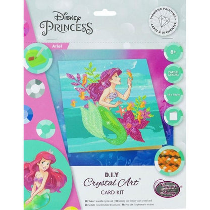 Disney Ariel 18x18cm Crystal Art Card