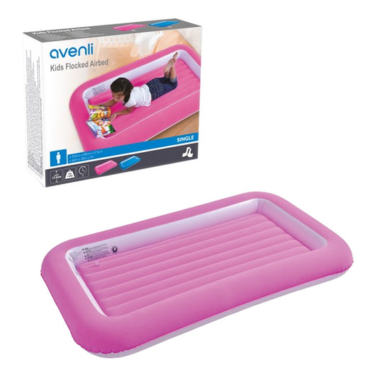 Flocked Kids Airbed - Pink