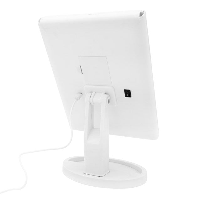 Foldable Compact LED Mirror - White