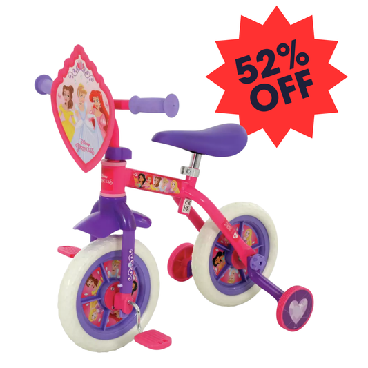 Disney Princess 10" 2-In-1 Training Bike