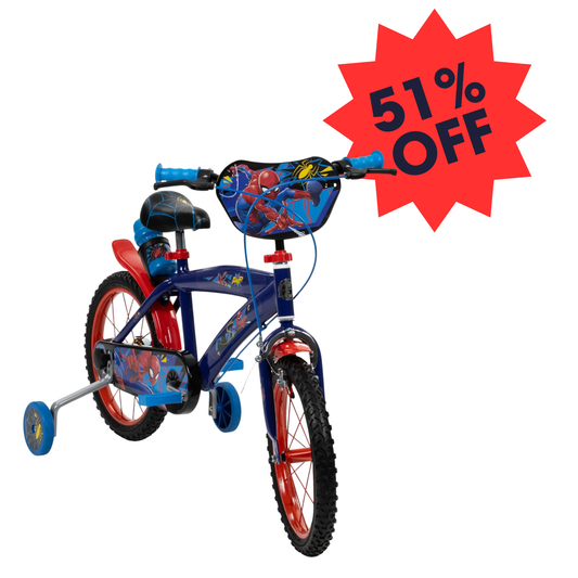 Disney Marvel Spiderman Bicycle, with training wheel stabilisers
