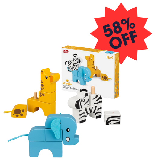 Wooden Stack and Play Safari Animals