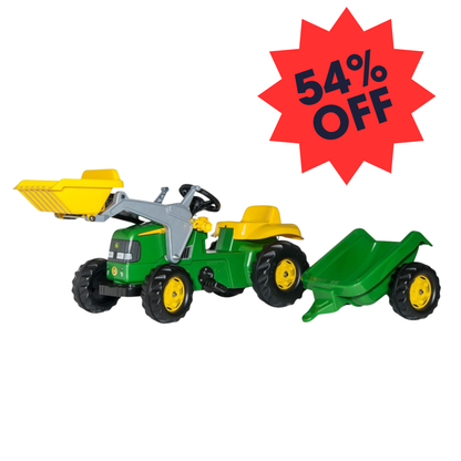 Rolly Toys John Deere Ride On Tractor Frontloader with Trailer