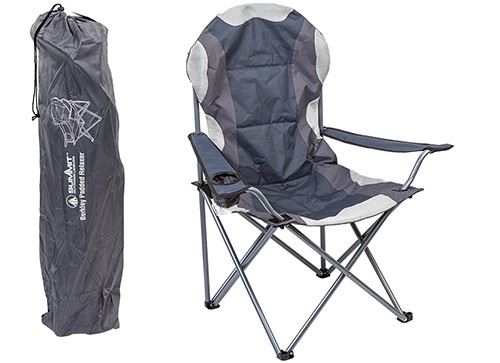 Summit Berkley Padded Relaxer High Back Camping Chair Slate Grey