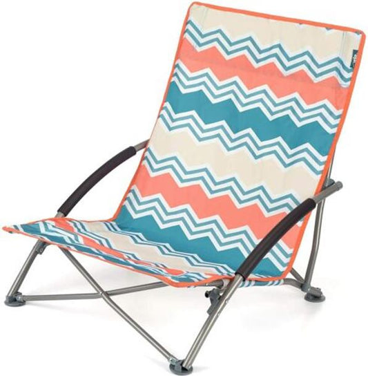 Yello Low Beach Chair Zigzag Pattern