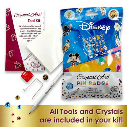 Craft Buddy Disney Crystal Art Pin Badge - Blind Bag Series 1