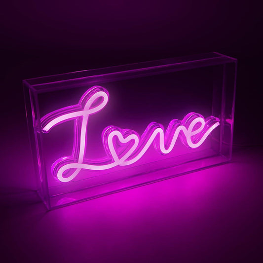Love Acrylic Box Neon Light