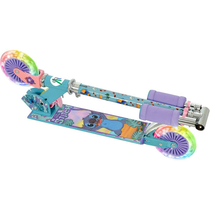 Disney Stitch Folding Inline Scooter with Light up Wheels B GRADE