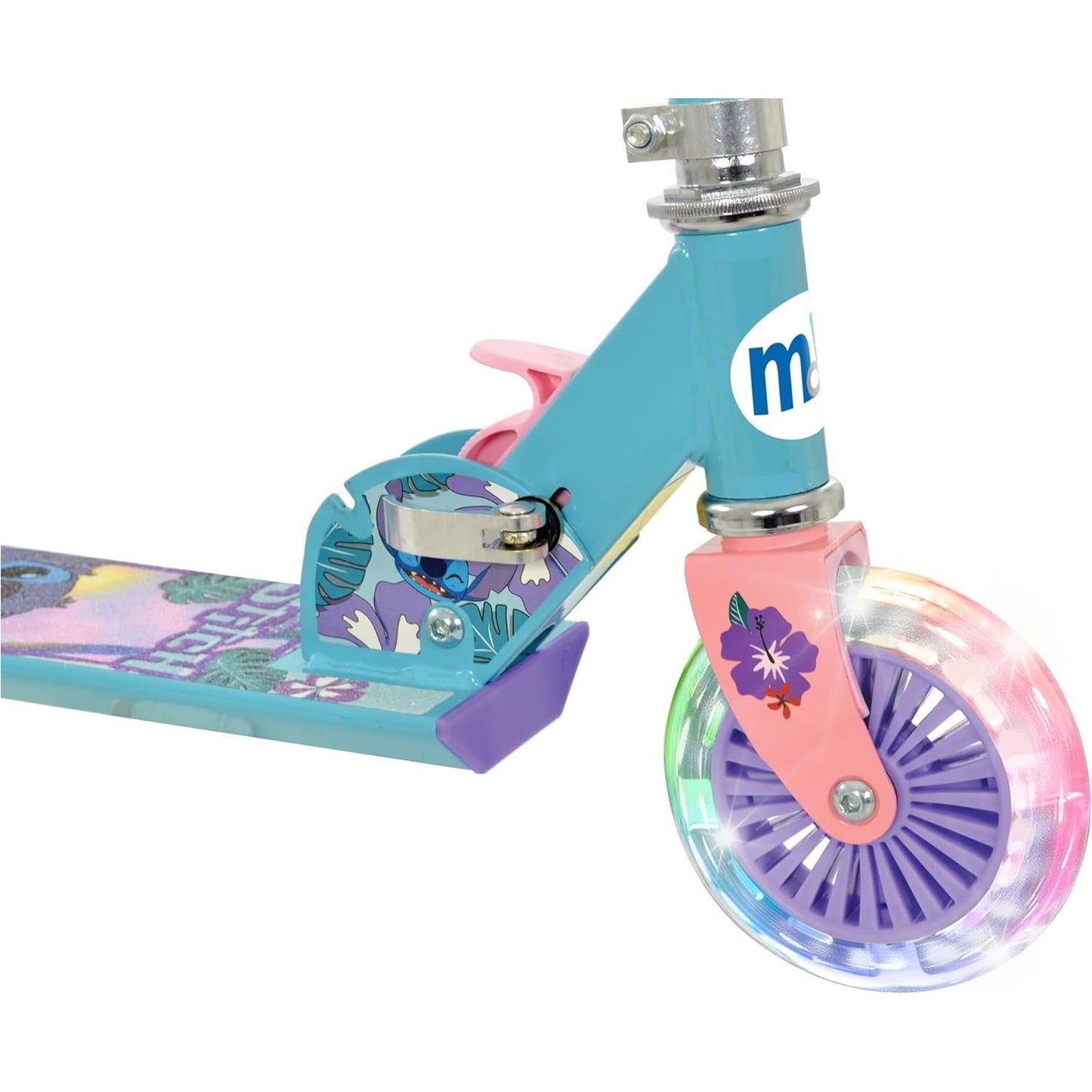 Disney Stitch Folding Inline Scooter with Light up Wheels B GRADE