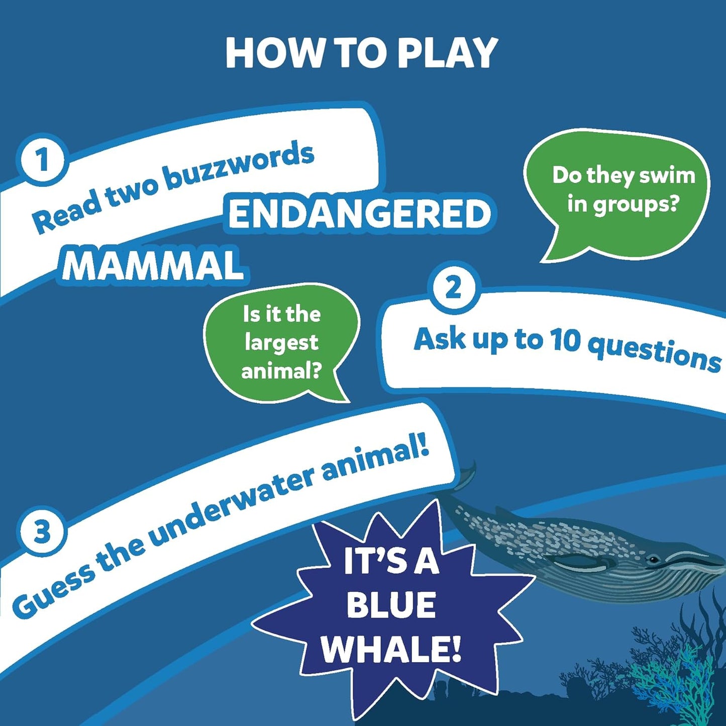 Skillmatics Guess in 10: Underwater Animals Trivia Card Game
