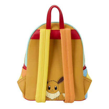 Loungefly - Pikachu, Bulbasaur, Squirtle, Charmander, and Eevee Colour Block Mini Backpack - Pokémon