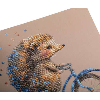 Hedgehog 18x18cm Crystal Art Card