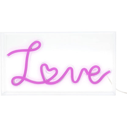 Love Acrylic Box Neon Light