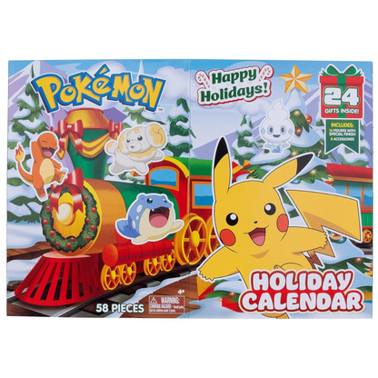 Pokémon Holiday Advent Calendar - Features 16 2-Inch Battle Figures with Special Finish and Eight Unique Accessories