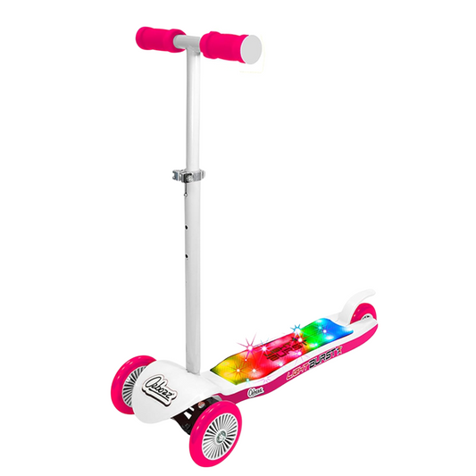 Ozbozz LIGHT BURST SCOOTER Light Up 3-Wheeled Scooter, Pink