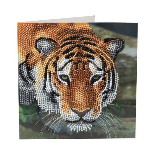 Tiger 18x18cm Crystal Art Card