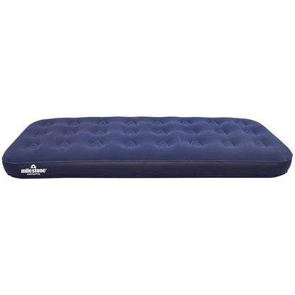 Milestone Airbed Camping Flocked Single Air Bed