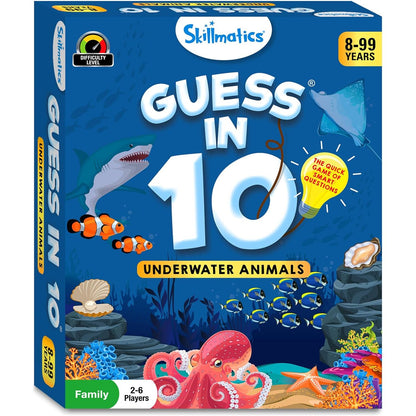 Skillmatics Guess in 10: Underwater Animals Trivia Card Game