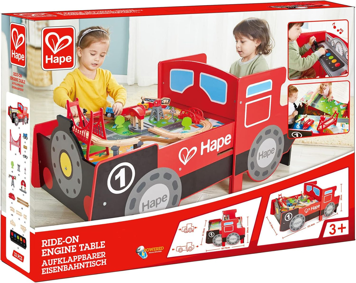Hape Ride-on Engine Table With Railway Set