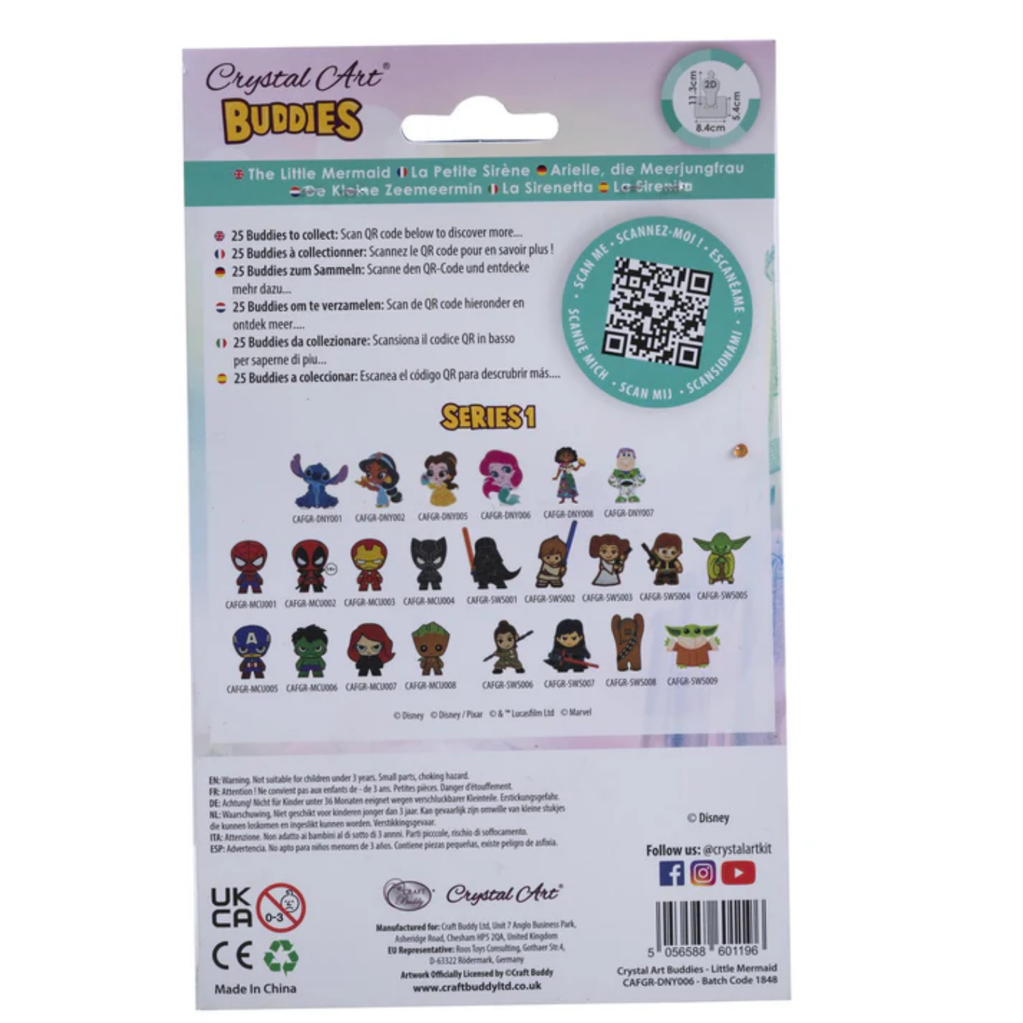 Disney Little Mermaid Crystal Art Buddies