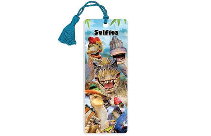 Lenticular Super 3D Selfies Dino Bookmark Kids Adults Novelty Gift