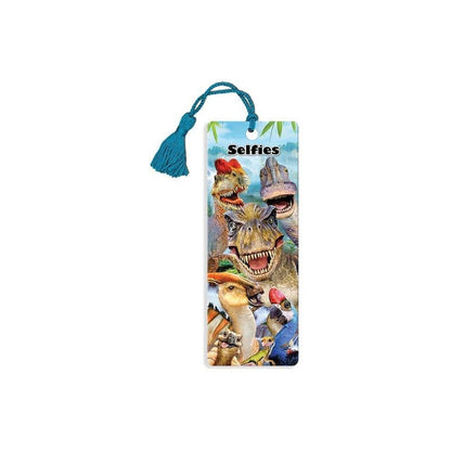 Lenticular Super 3D Selfies Dino Bookmark Kids Adults Novelty Gift