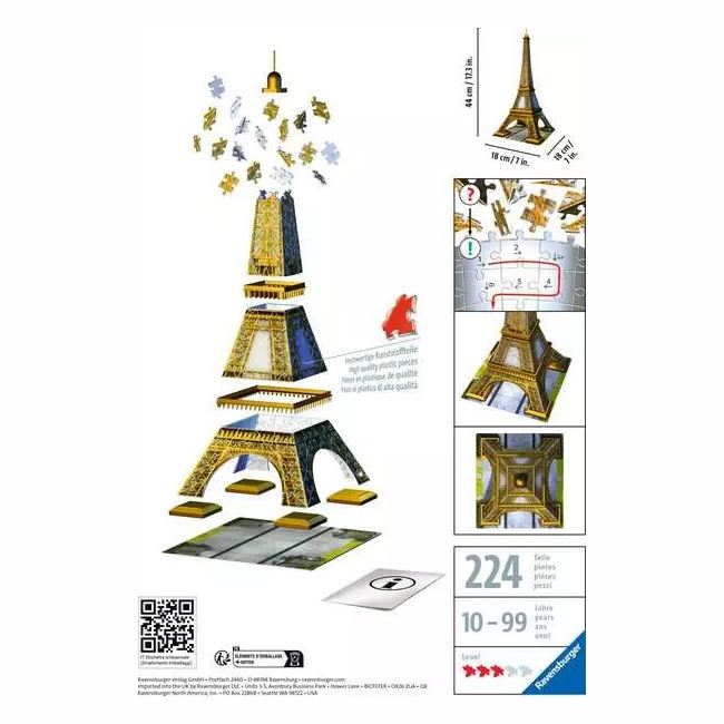 Eiffel Tower Building 3D Puzzle, 216pc