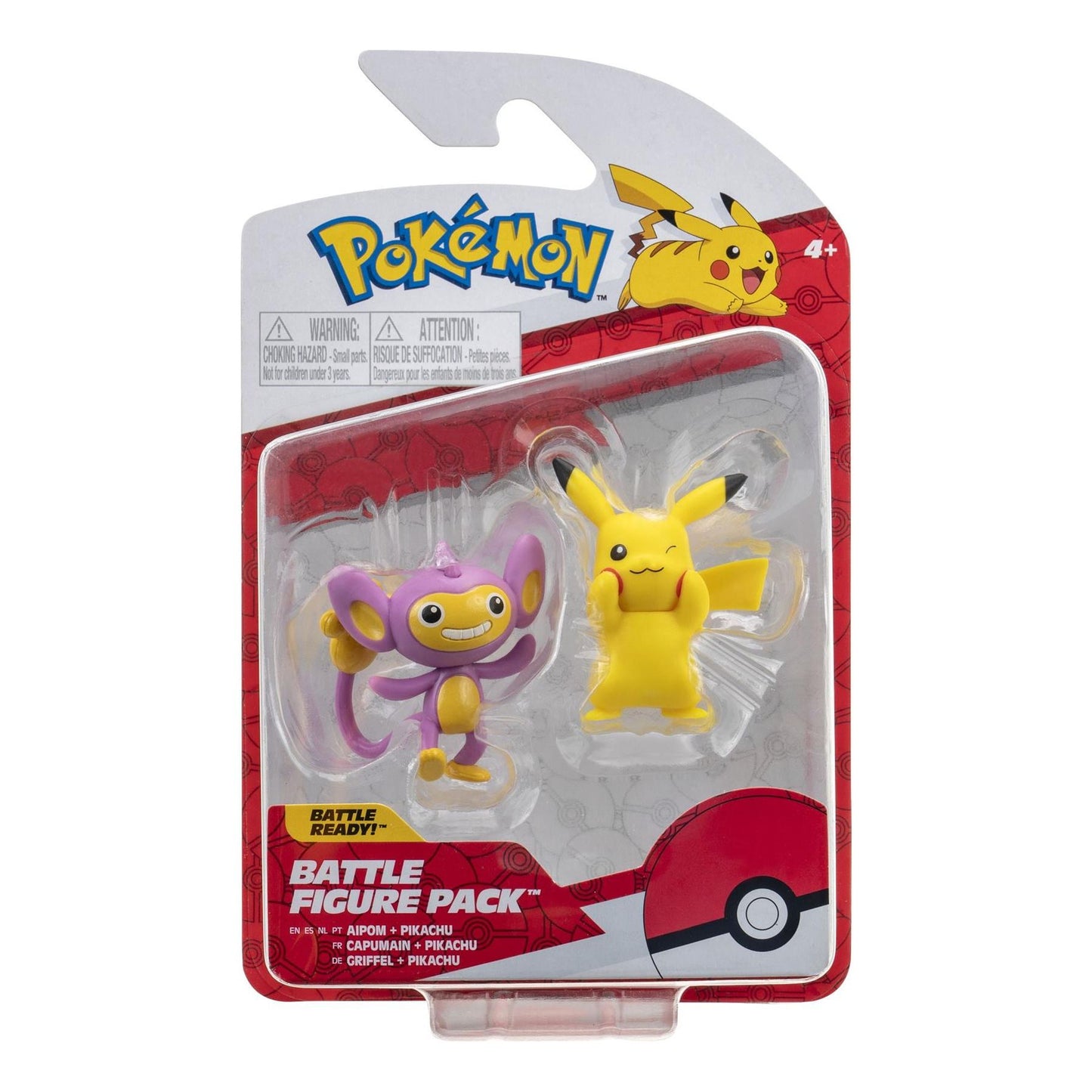 Pokémon Battle Figure 2 Pack (Pikachu #8 & Aipom)