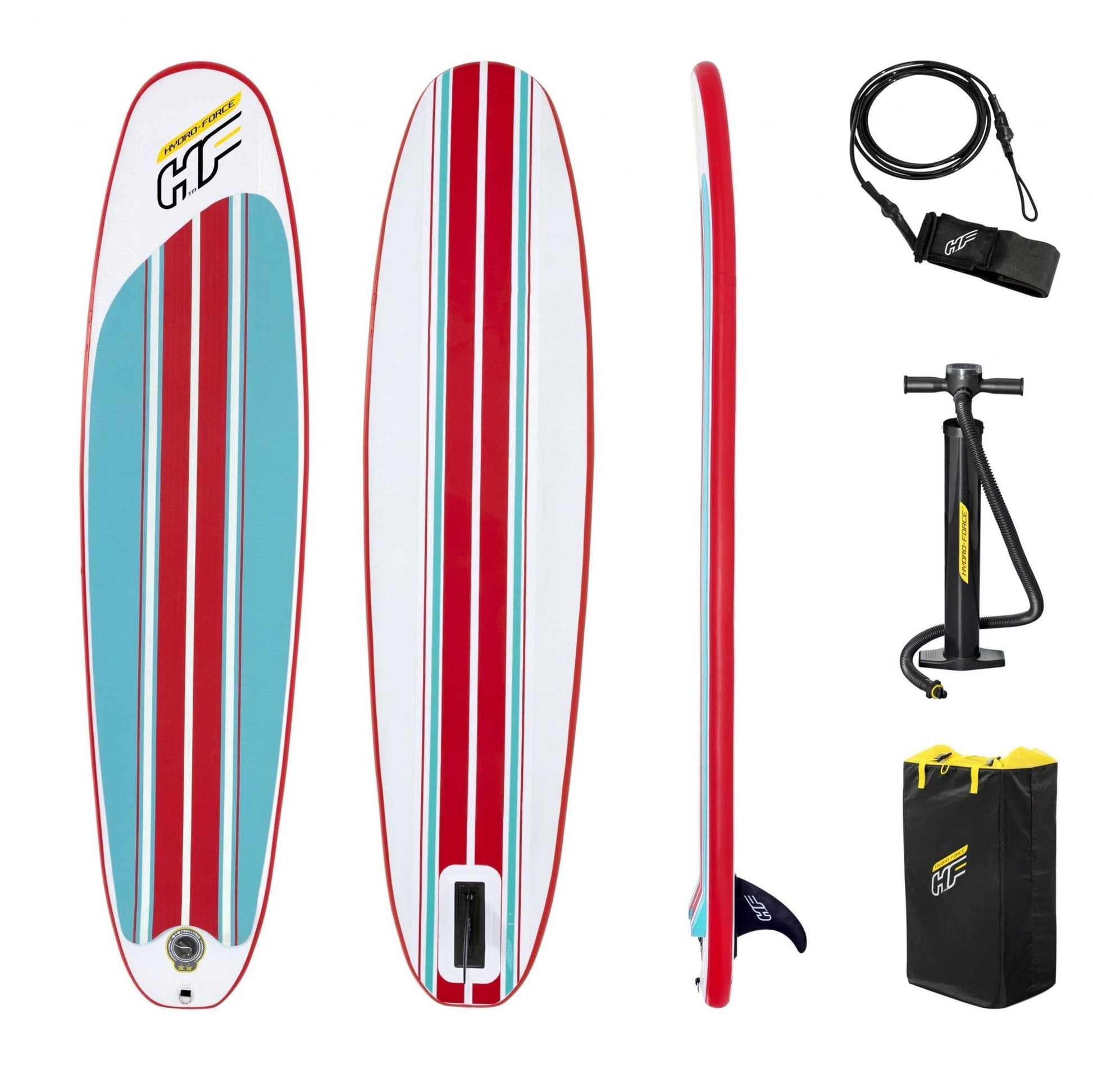 8ft HydroForce Compact Inflatable Surfboard Set