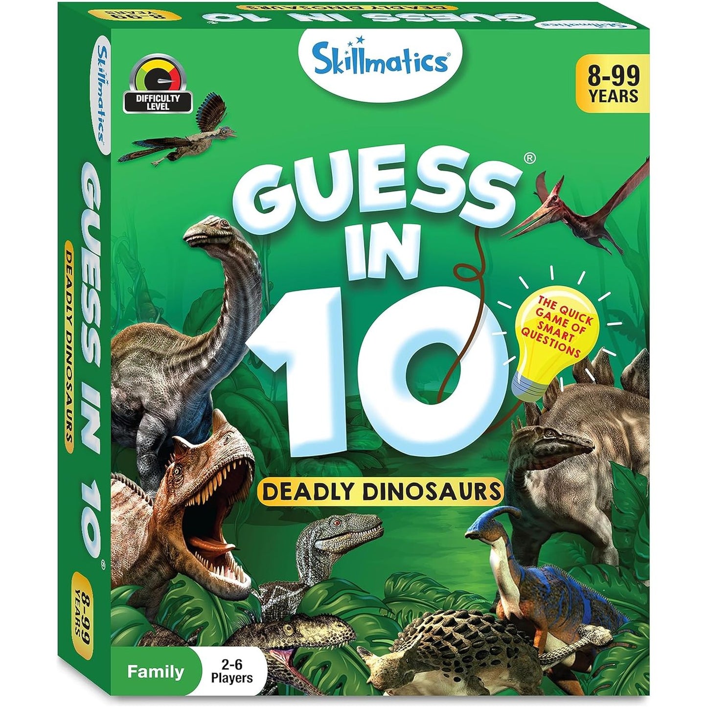 Skillmatics Guess in 10: Deadly Dinosaurs Trivia Card Game