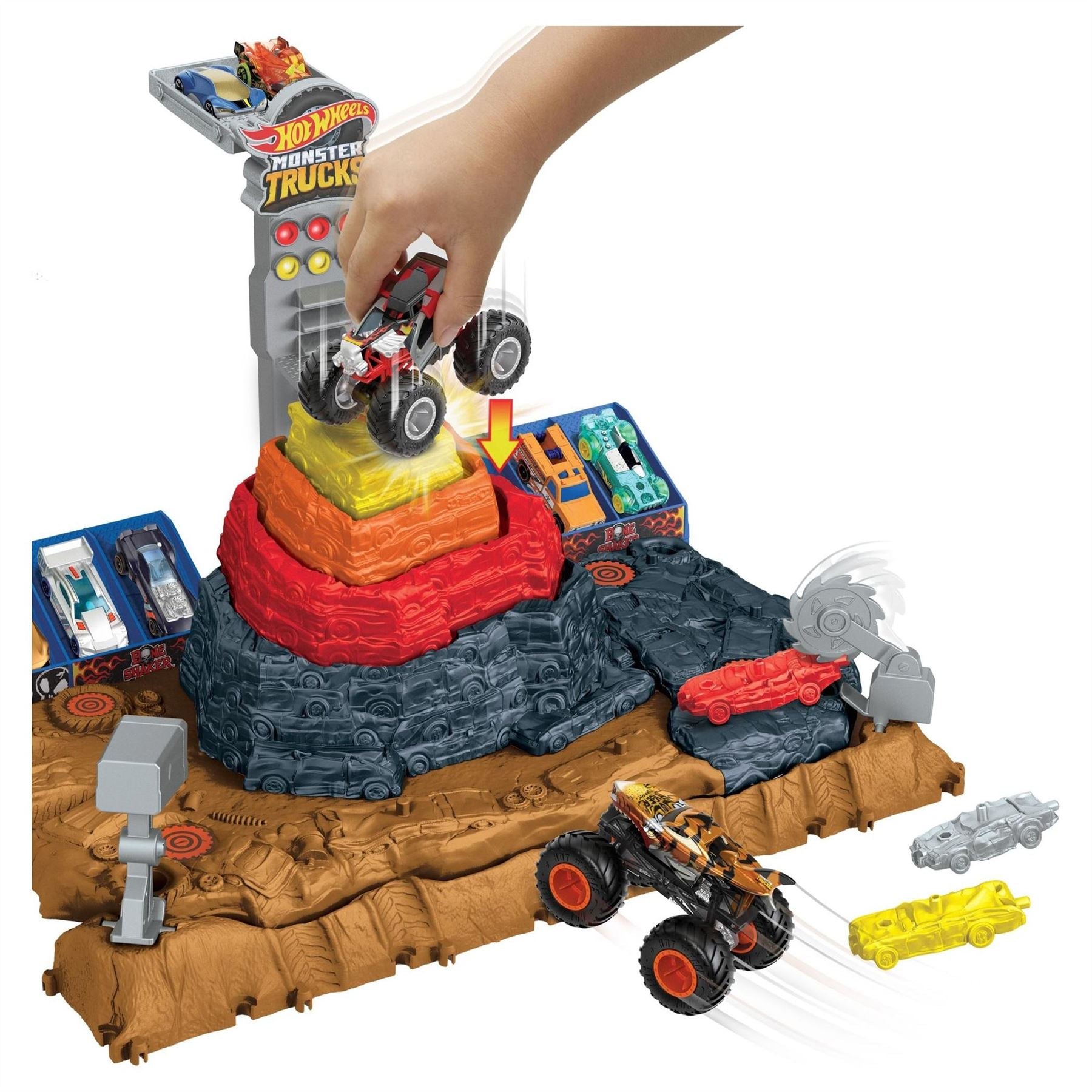 Hot Wheels Monster Trucks Arena Ultimate Crush Yard Play Set