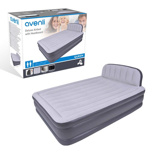 Deluxe Airbed with Headboard Built in Electric Pump