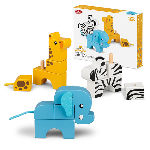 Wooden Stack and Play Safari Animals