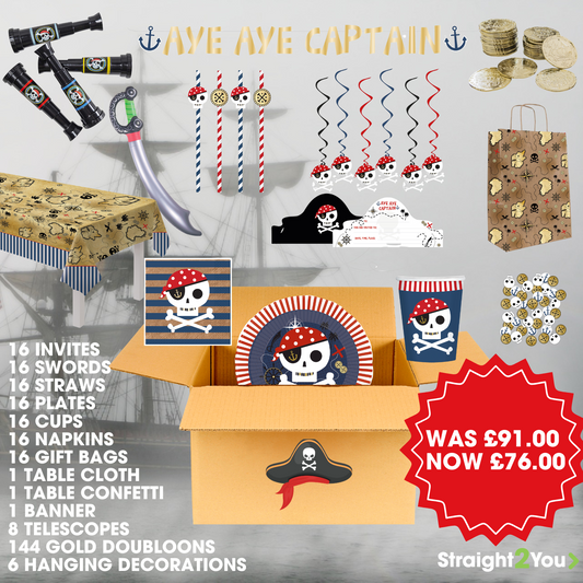 273pcs Pirates' Treasure Island Complete Birthday Party in a Box