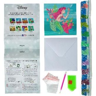 Disney Ariel 18x18cm Crystal Art Card