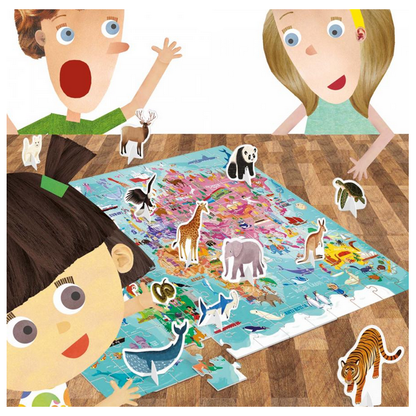 Kids Educational World Tour Giant Puzzle 108 Pieces
