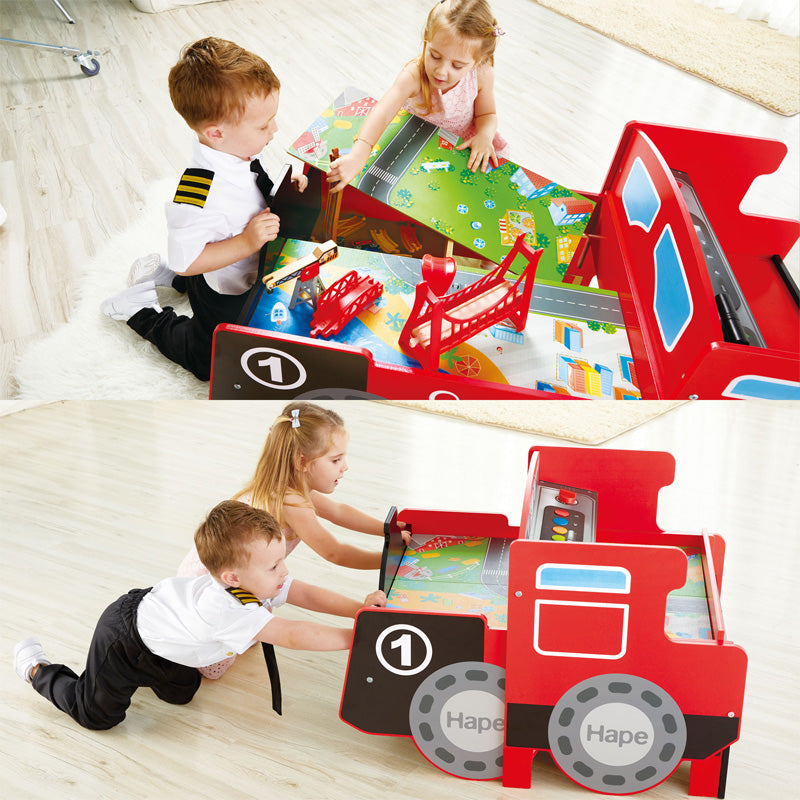 Hape Ride-on Engine Table With Railway Set
