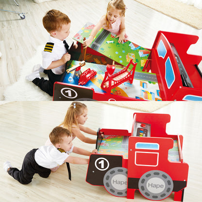Hape Ride-on Engine Table With Railway Set