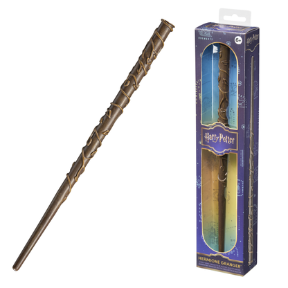 Harry Potter Hermione Granger wand with packaging on a white background