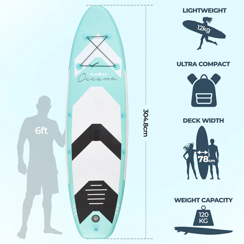 Summit Oceana 10ft Paddleboard SUP Blue Kit
