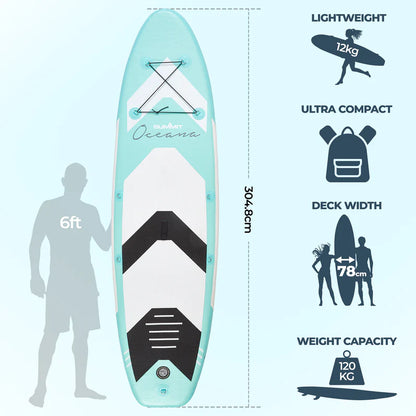 Summit Oceana 10ft Paddleboard SUP Blue Kit